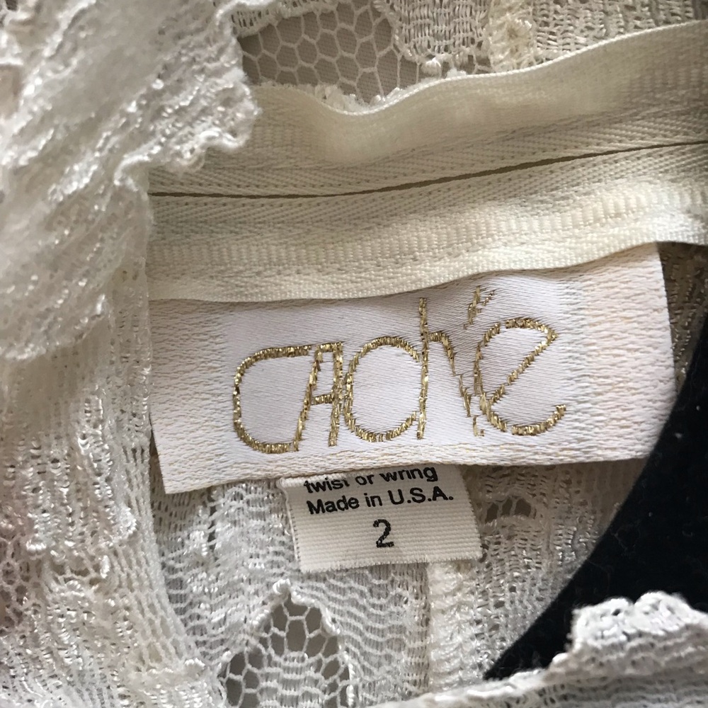 Cache Ivory Floral Lace Top - Picture 3 of 4